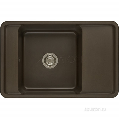 Мойка для кухни из литого мрамора кофе 51х78см AQUATON Беллис 1A725032BS280