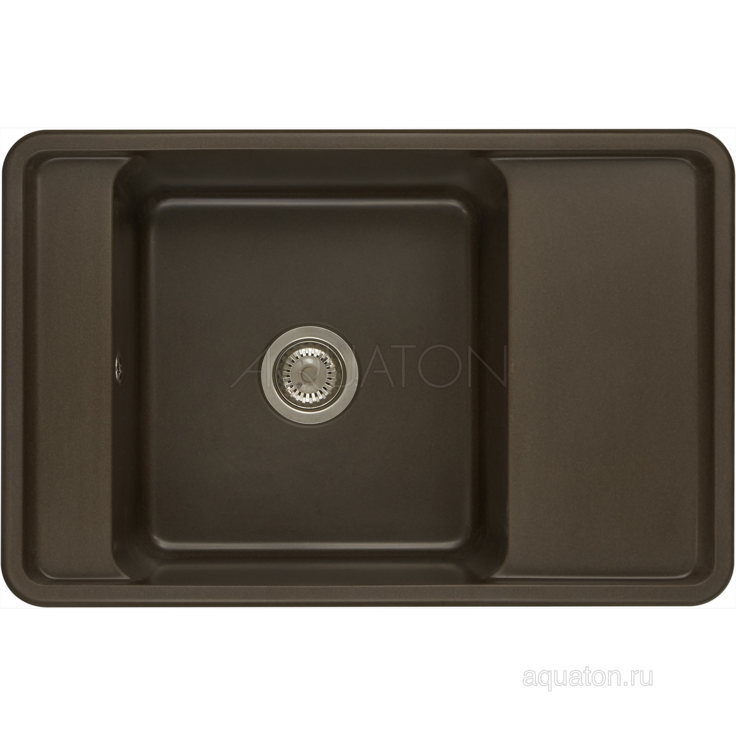 Мойка для кухни из литого мрамора кофе 51х78см AQUATON Беллис 1A725032BS280