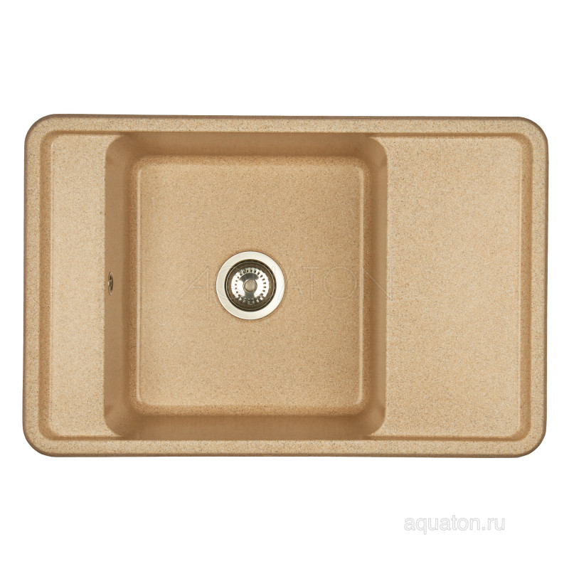 Мойка для кухни из литого мрамора песочная 51х78см AQUATON Беллис 1A725032BS220