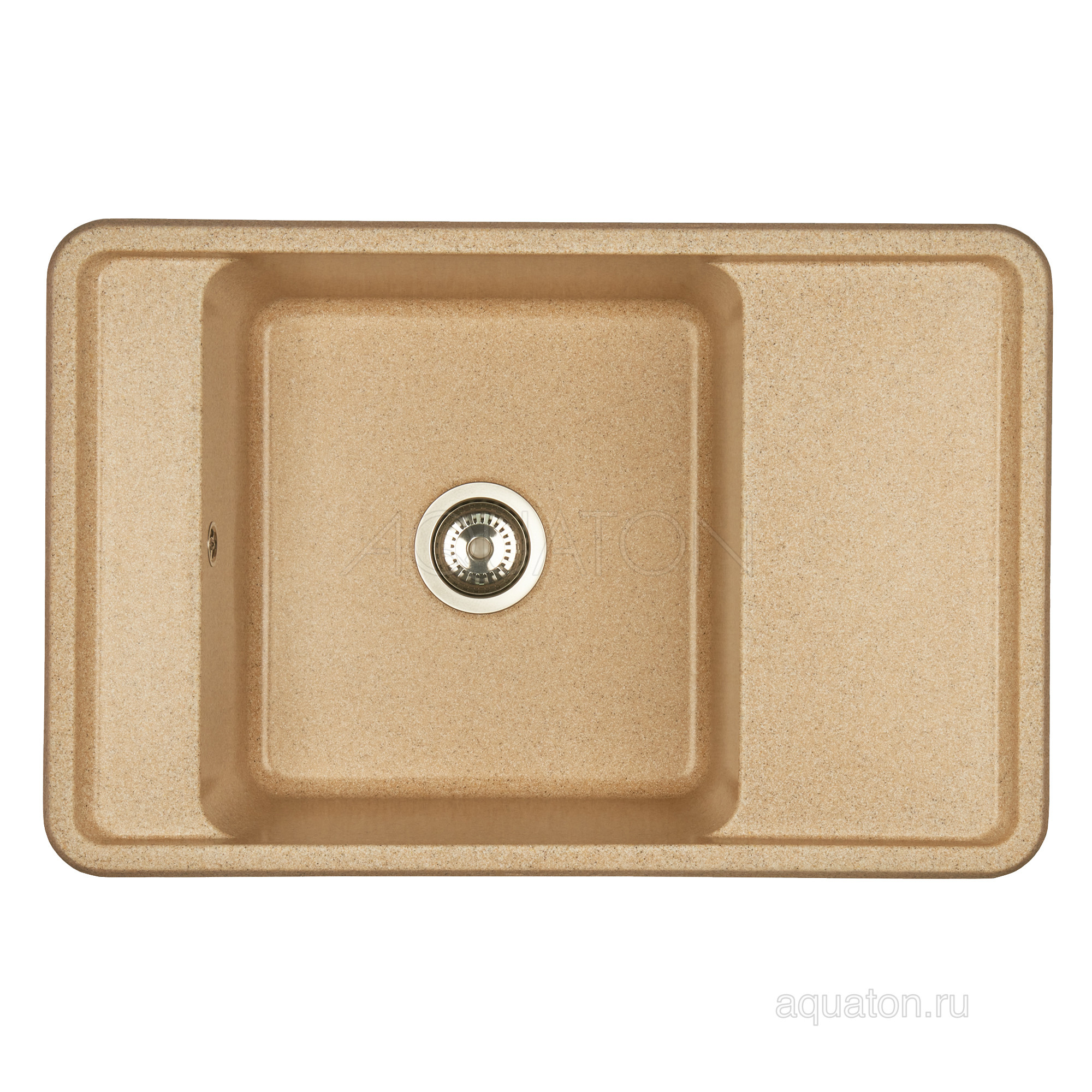 Мойка для кухни из литого мрамора песочная 51х78см AQUATON Беллис 1A725032BS220