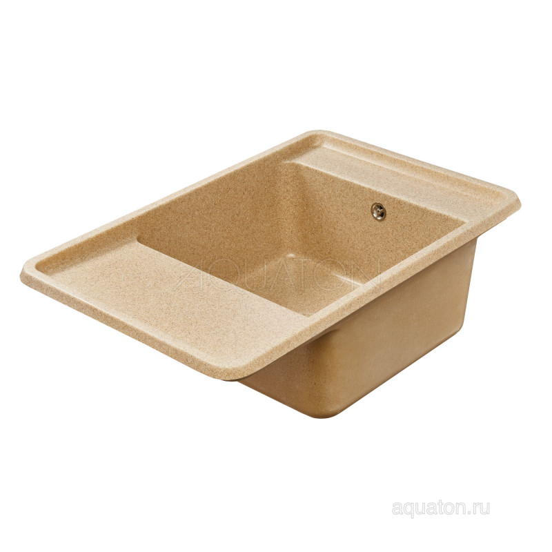 Мойка для кухни из литого мрамора песочная 51х78см AQUATON Беллис 1A725032BS220