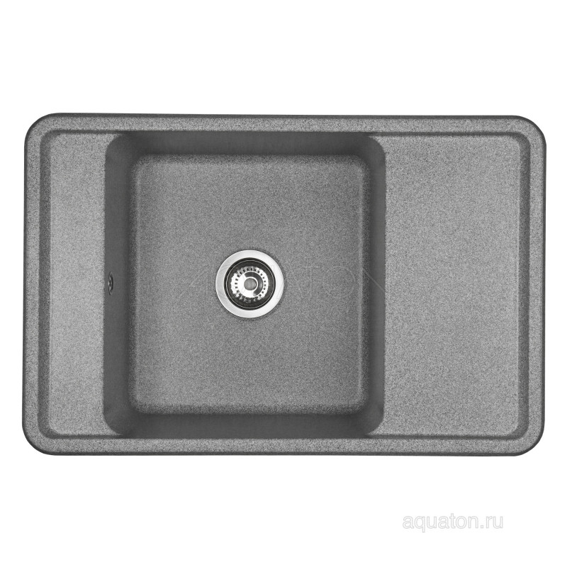 Мойка для кухни из литого мрамора серая 51х78см AQUATON Беллис 1A725032BS230