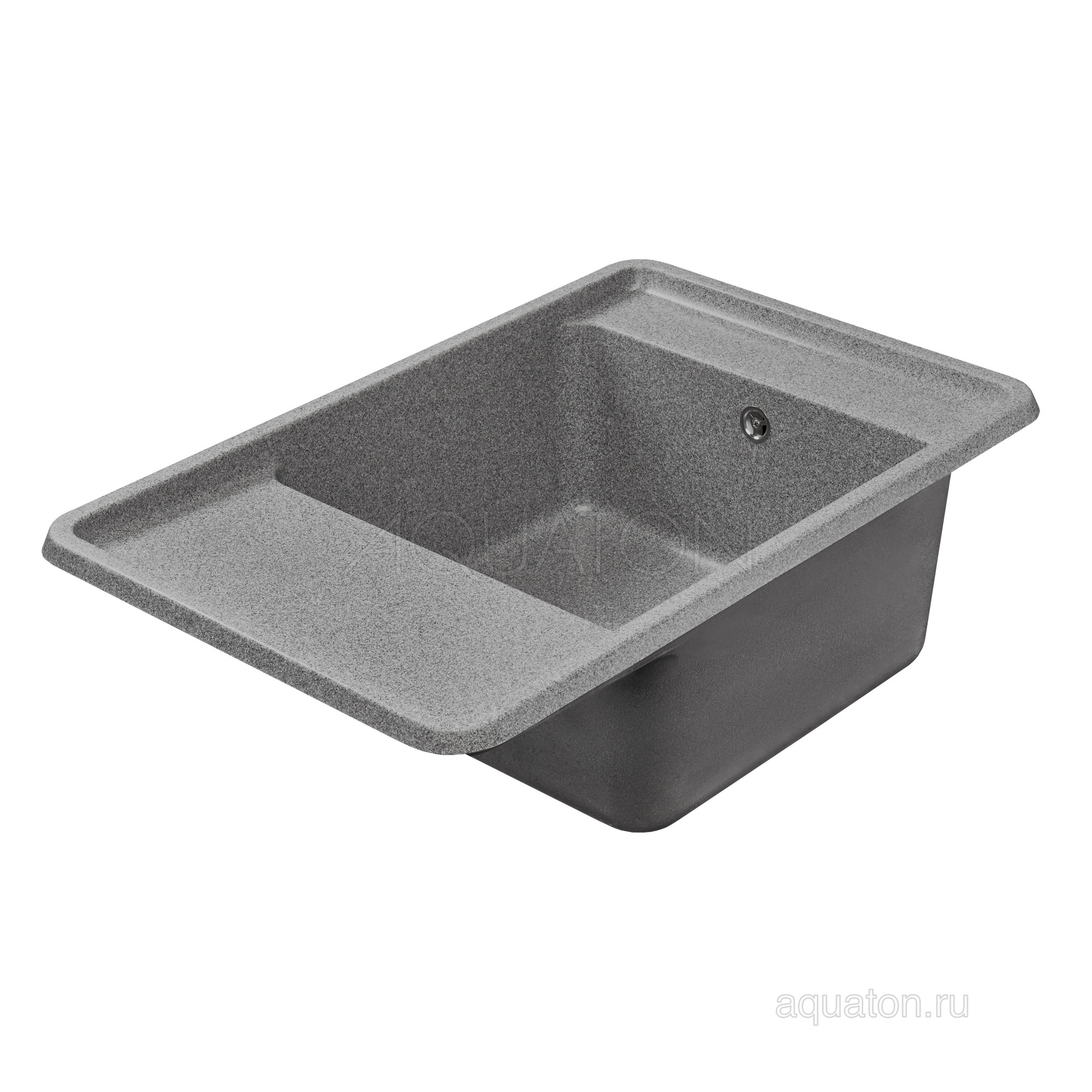Мойка для кухни из литого мрамора серая 51х78см AQUATON Беллис 1A725032BS230