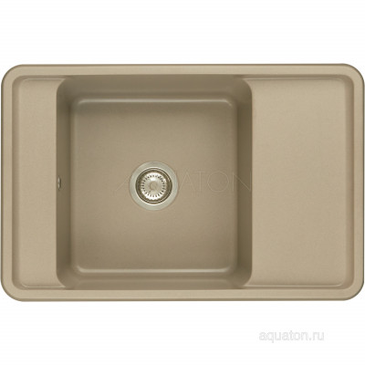 Мойка для кухни из литого мрамора серый шелк 51х78см AQUATON Беллис 1A725032BS250