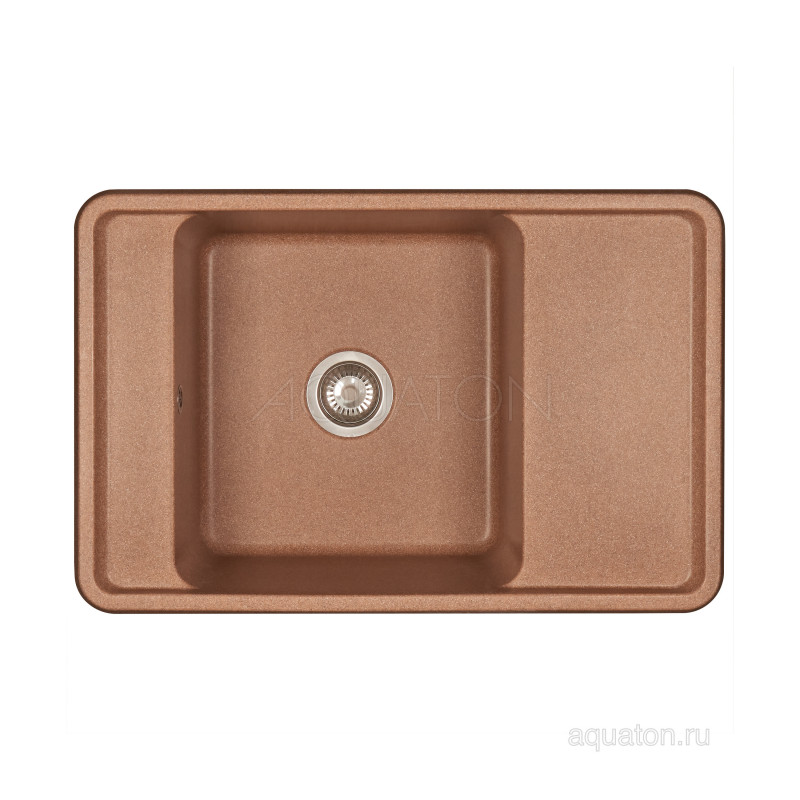 Мойка для кухни из литого мрамора терракот 51х78см AQUATON Беллис 1A725032BS270
