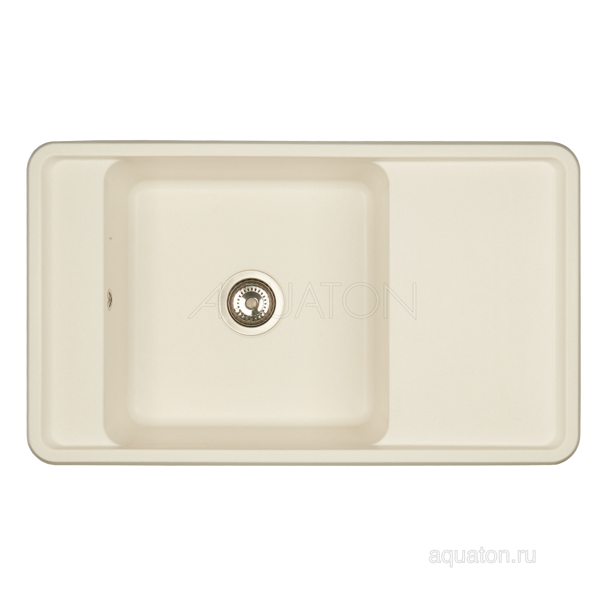 Мойка для кухни из литого мрамора жемчуг 51х87см AQUATON Беллис 1A724832BS240