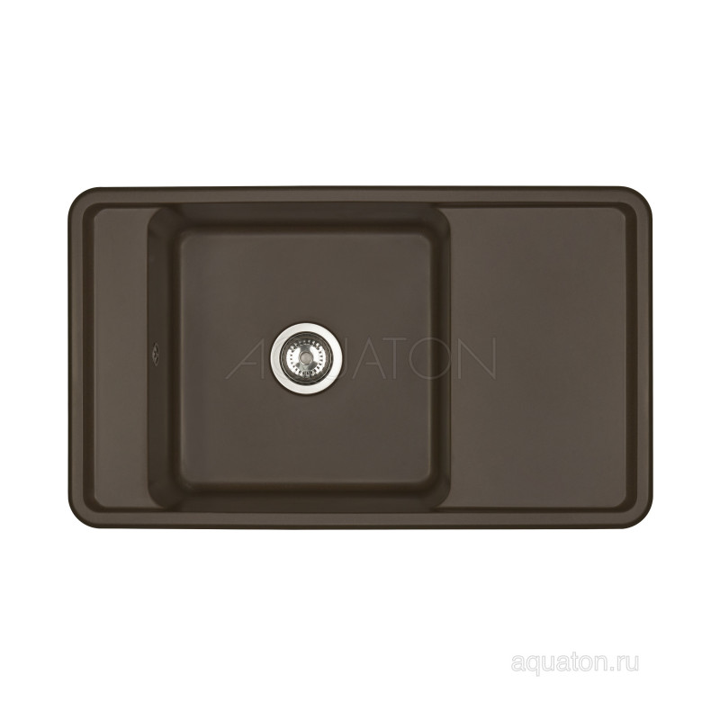 Мойка для кухни из литого мрамора кофе 51х87см AQUATON Беллис 1A724832BS280