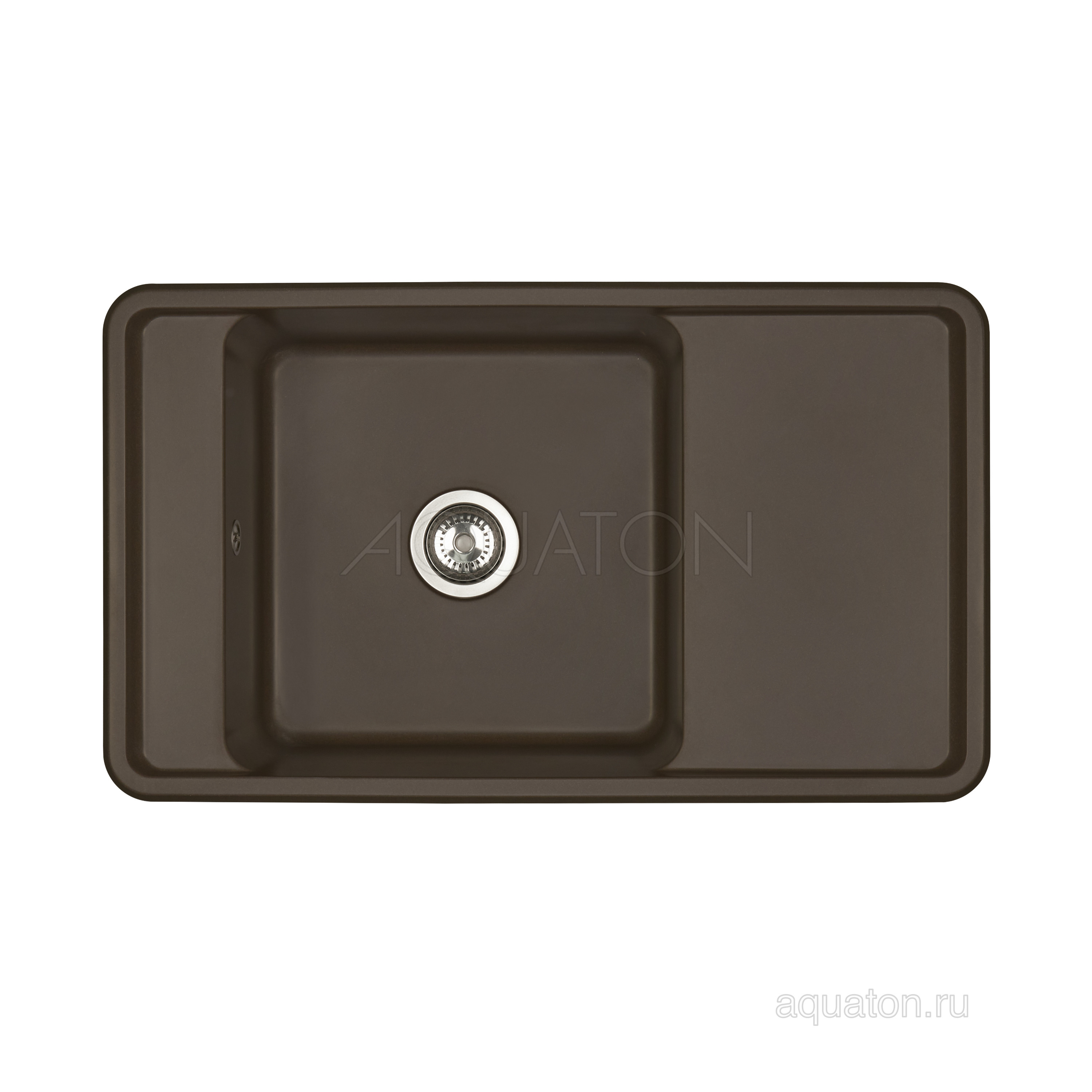 Мойка для кухни из литого мрамора кофе 51х87см AQUATON Беллис 1A724832BS280