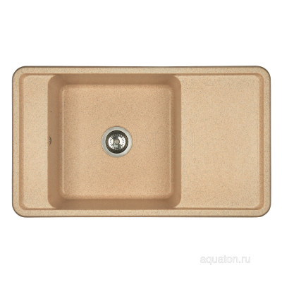 Мойка для кухни из литого мрамора песочная 51х87см AQUATON Беллис 1A724832BS220