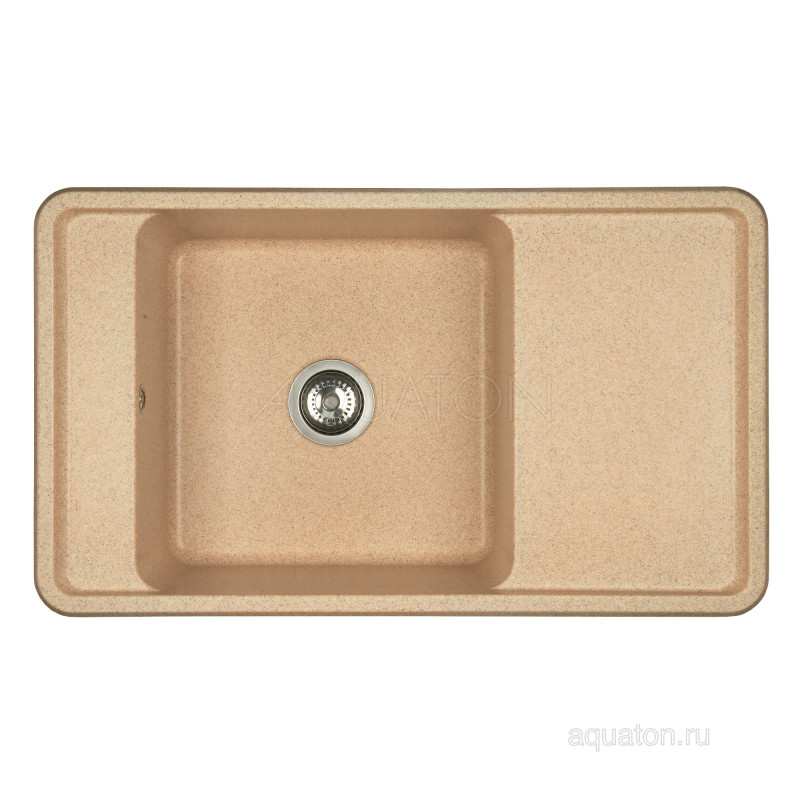 Мойка для кухни из литого мрамора песочная 51х87см AQUATON Беллис 1A724832BS220