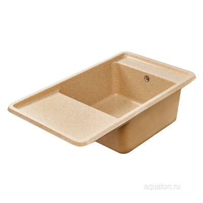 Мойка для кухни из литого мрамора песочная 51х87см AQUATON Беллис 1A724832BS220