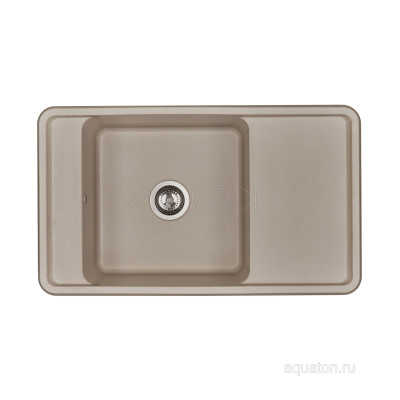 Мойка для кухни из литого мрамора серый шелк 51х87см AQUATON Беллис 1A724832BS250