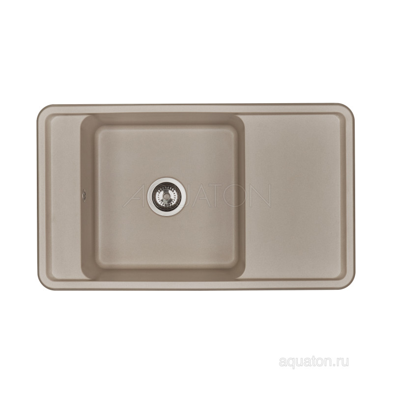 Мойка для кухни из литого мрамора серый шелк 51х87см AQUATON Беллис 1A724832BS250