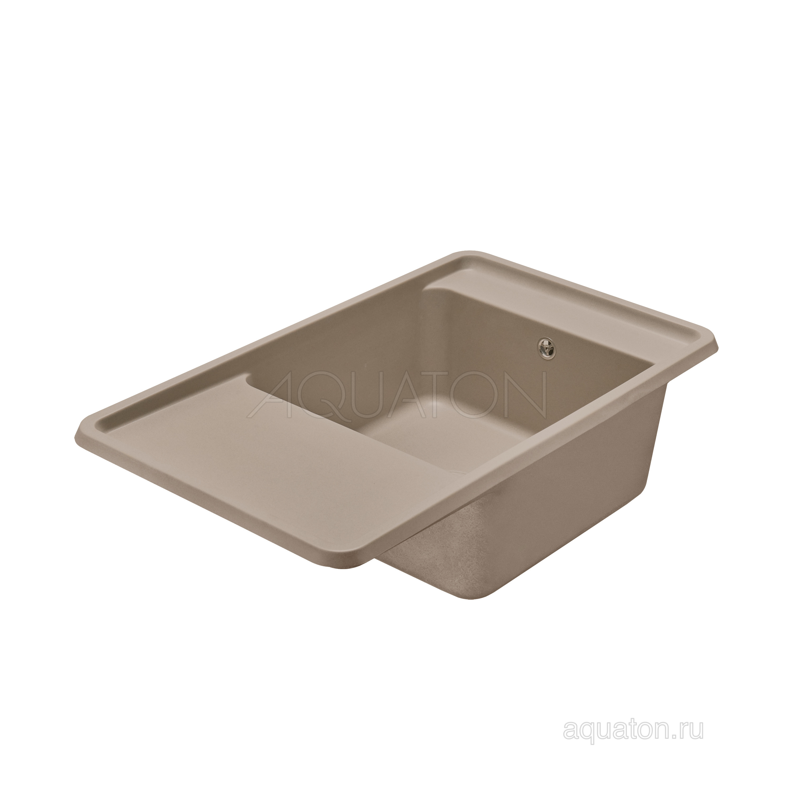 Мойка для кухни из литого мрамора серый шелк 51х87см AQUATON Беллис 1A724832BS250