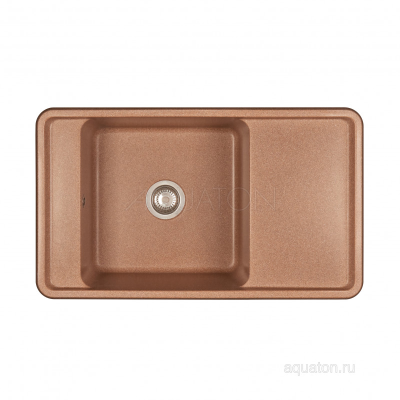 Мойка для кухни из литого мрамора терракот 51х87см AQUATON Беллис 1A724832BS270