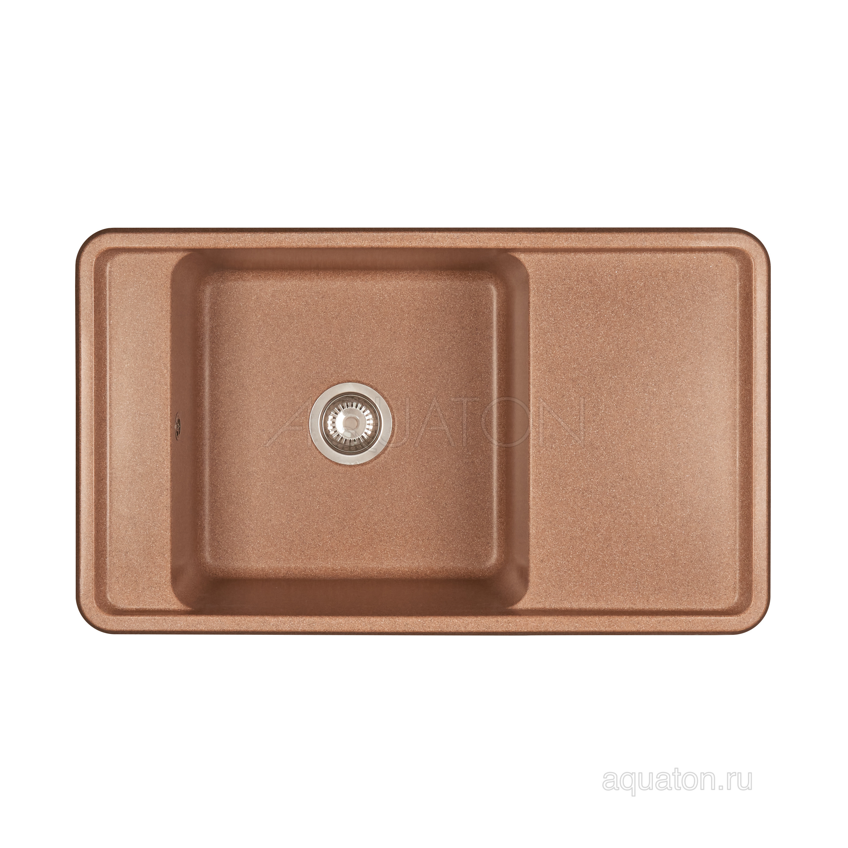 Мойка для кухни из литого мрамора терракот 51х87см AQUATON Беллис 1A724832BS270