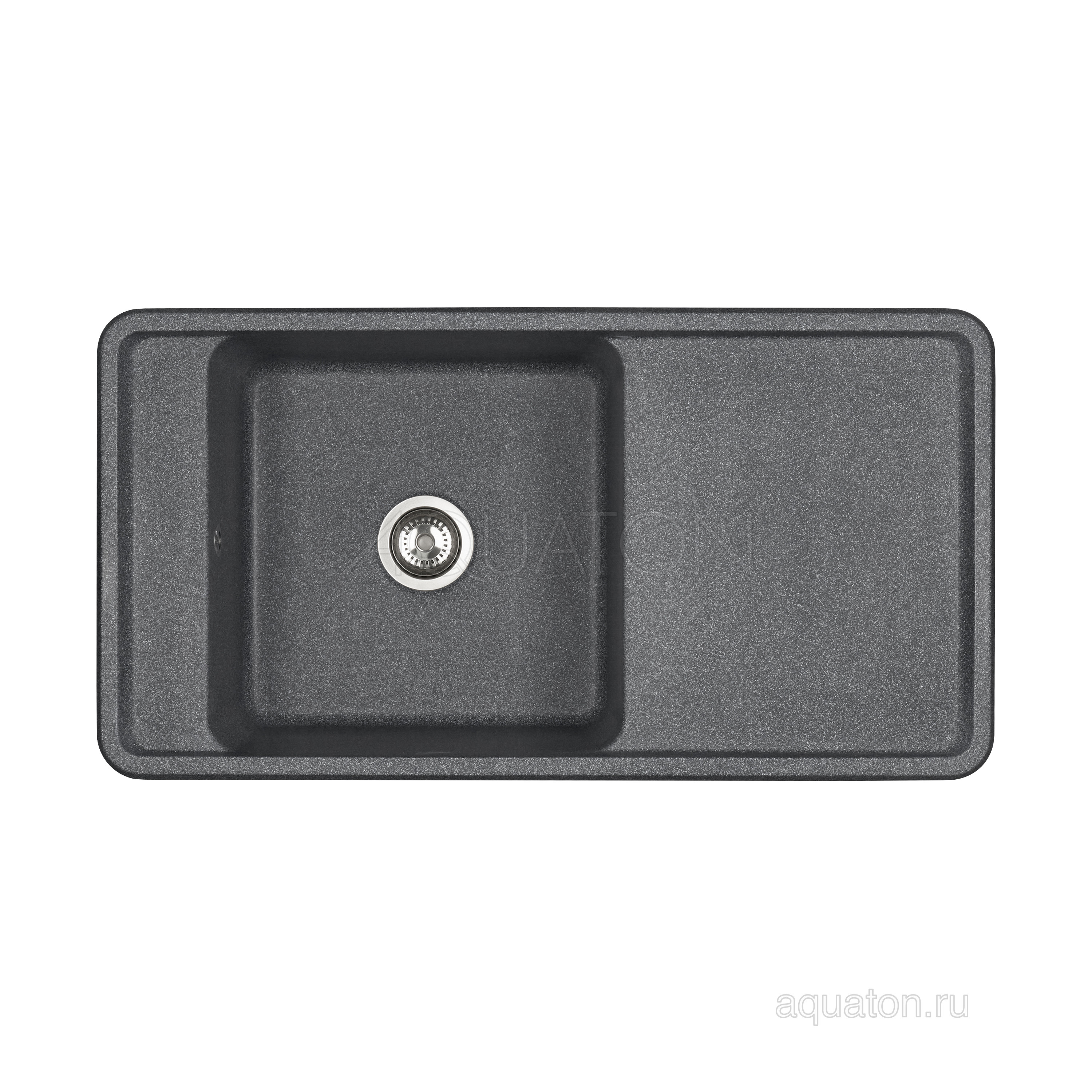 Мойка для кухни из литого мрамора графит 51х97см AQUATON Беллис 1A725132BS210