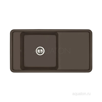 Мойка для кухни из литого мрамора кофе 51х97см AQUATON Беллис 1A725132BS280