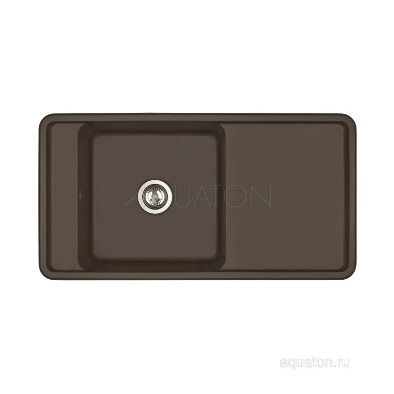 Мойка для кухни из литого мрамора кофе 51х97см AQUATON Беллис 1A725132BS280
