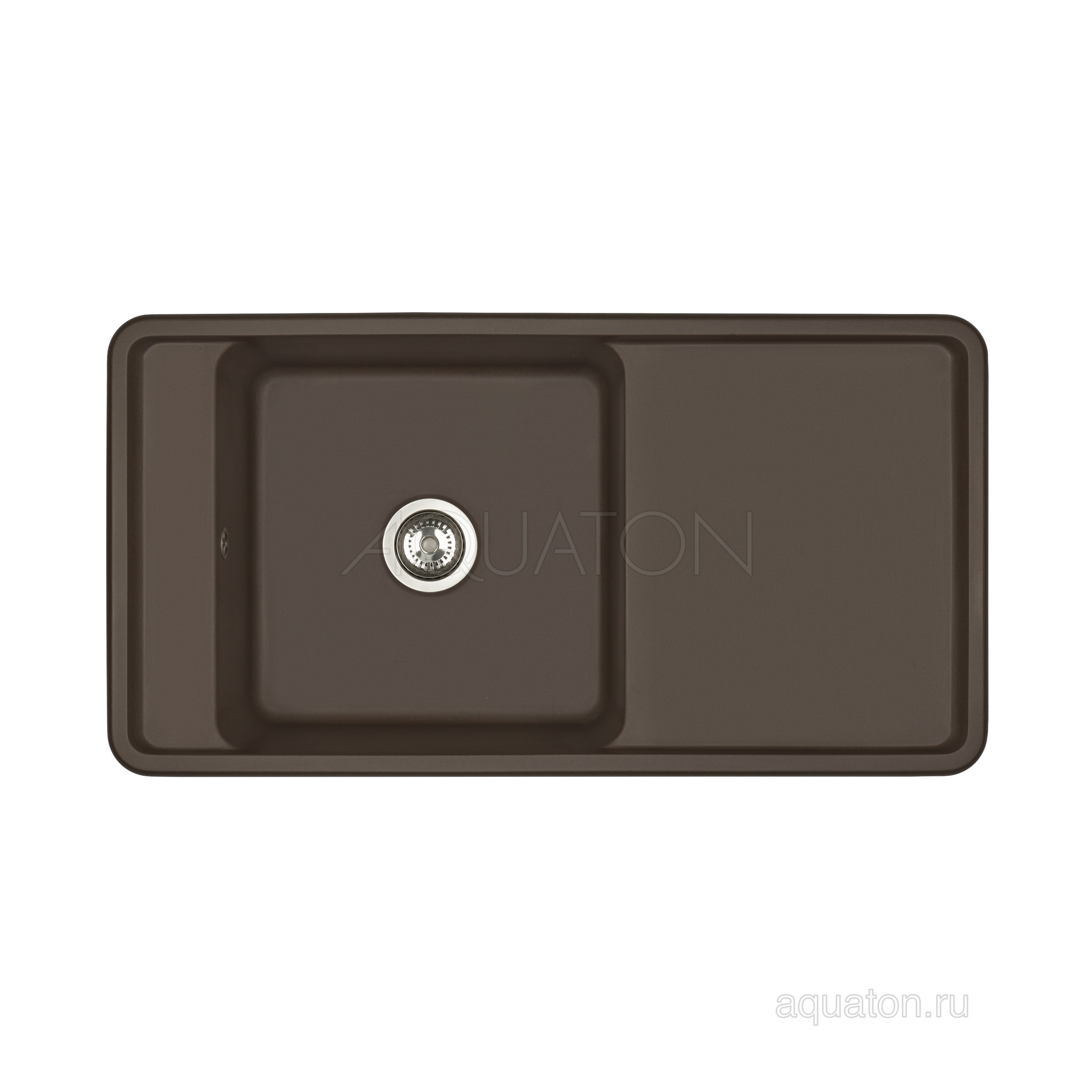 Мойка для кухни из литого мрамора кофе 51х97см AQUATON Беллис 1A725132BS280