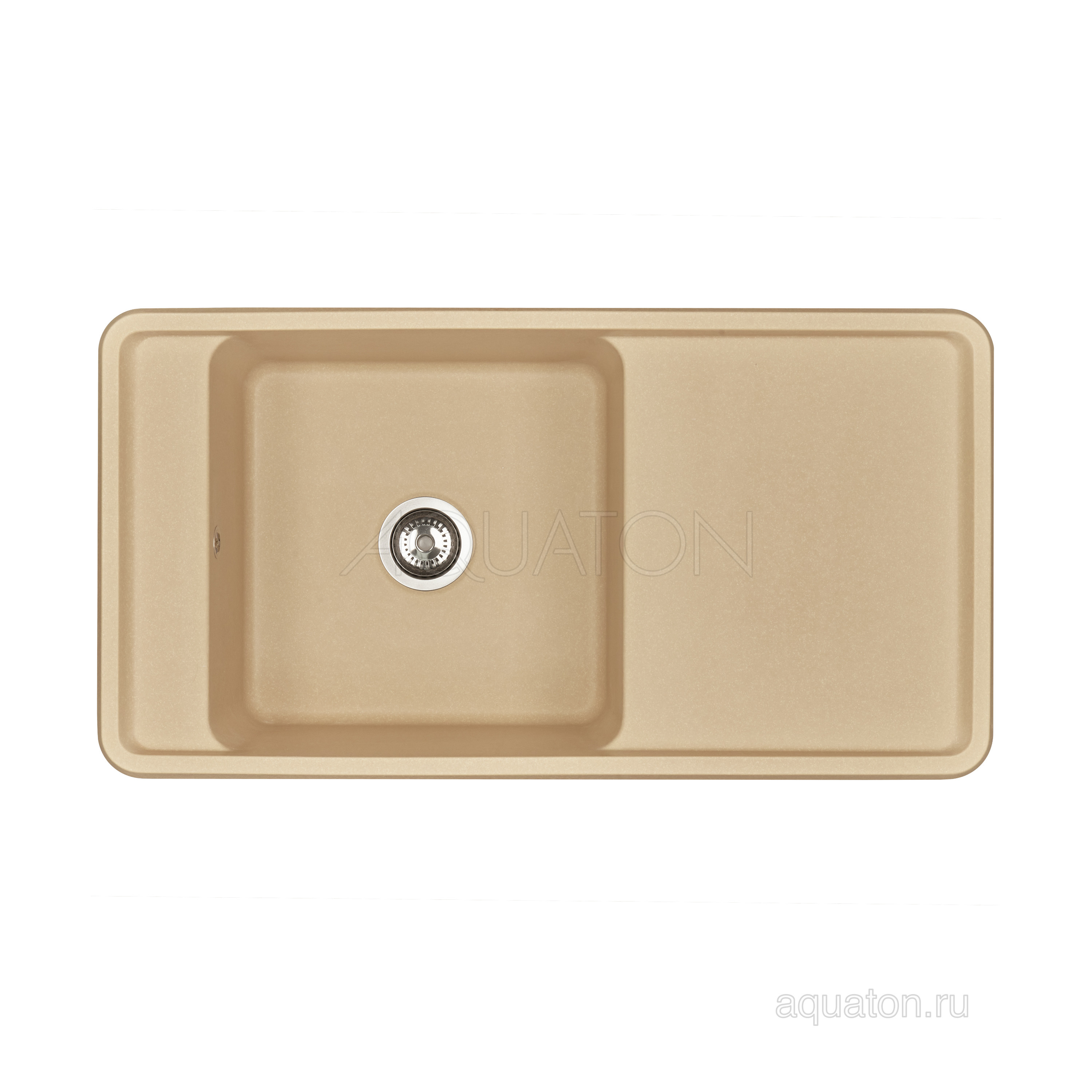 Мойка для кухни из литого мрамора латте 51х97см AQUATON Беллис 1A725132BS260