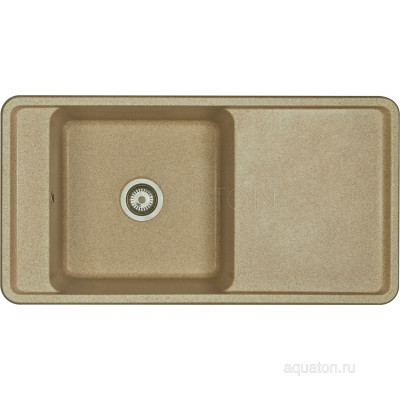 Мойка для кухни из литого мрамора песочная 51х97см AQUATON Беллис 1A725132BS220