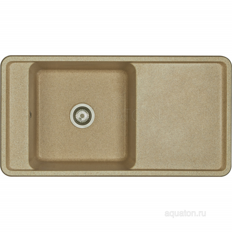 Мойка для кухни из литого мрамора песочная 51х97см AQUATON Беллис 1A725132BS220