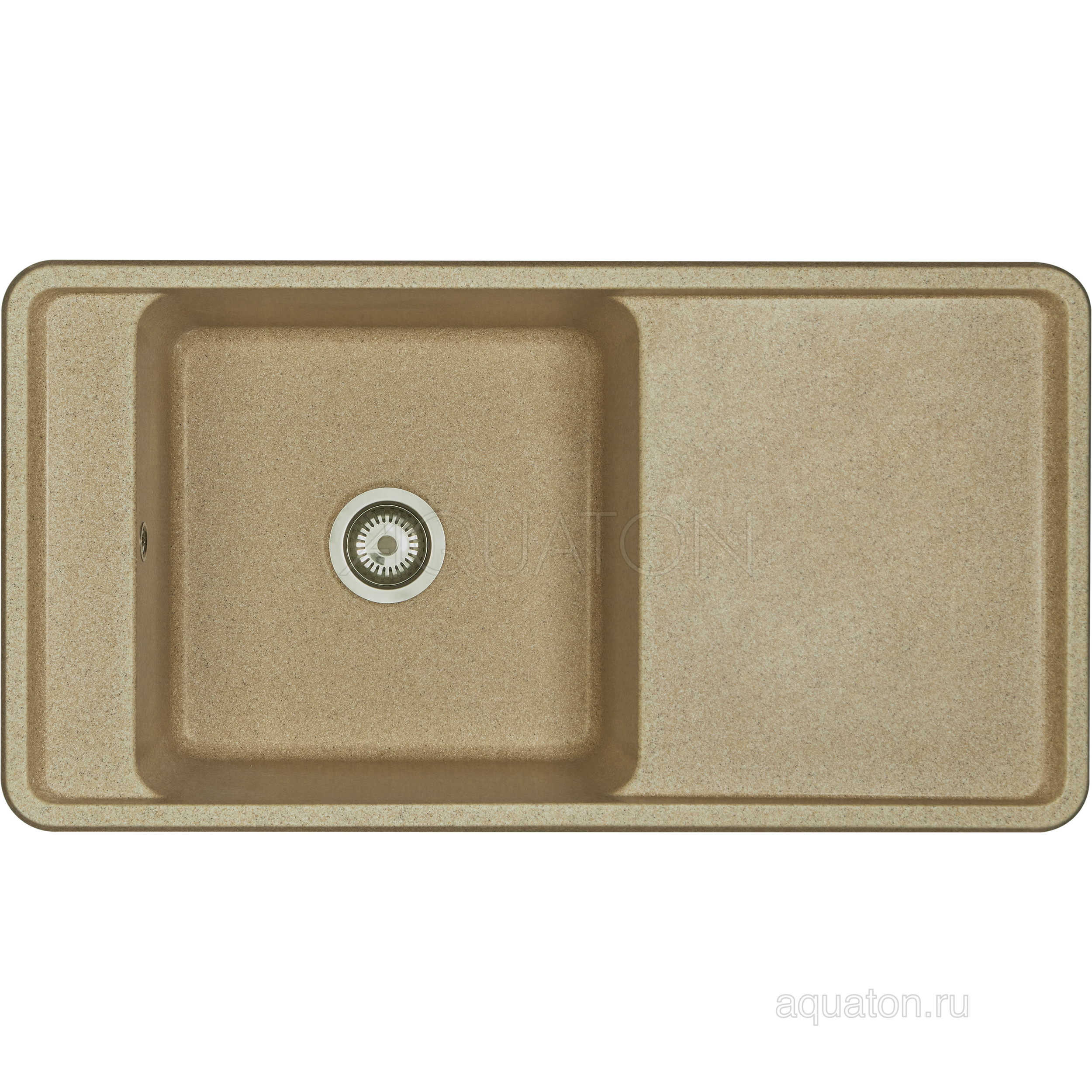 Мойка для кухни из литого мрамора песочная 51х97см AQUATON Беллис 1A725132BS220