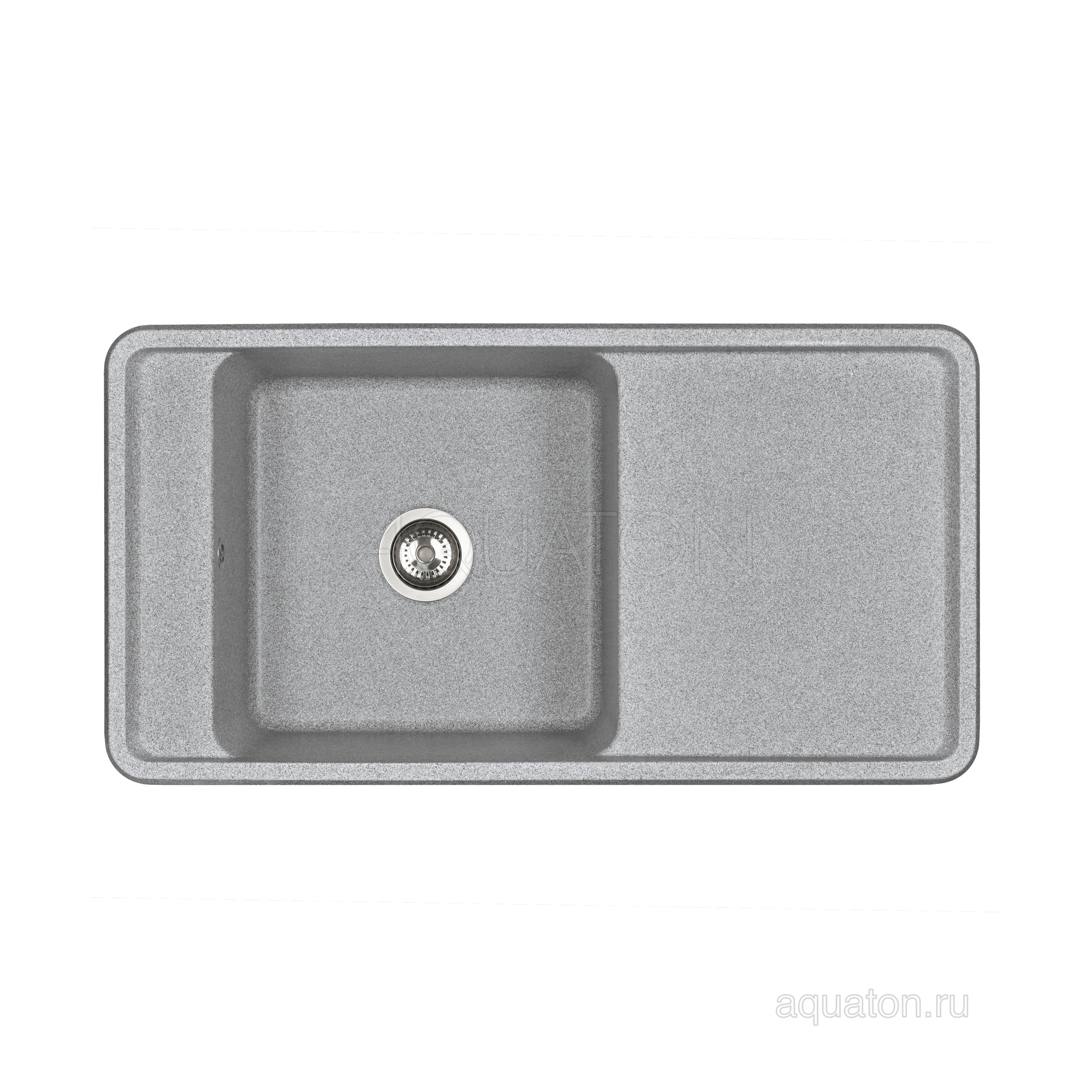 Мойка для кухни из литого мрамора серая 51х97см AQUATON Беллис 1A725132BS230