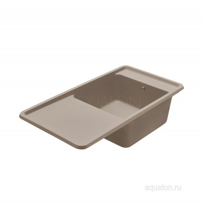 Мойка для кухни из литого мрамора серый шелк 51х97см AQUATON Беллис 1A725132BS250