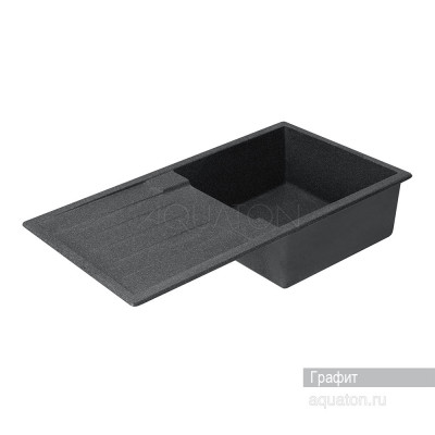 Мойка для кухни из литого мрамора графит 50х86см AQUATON Верона 1A710032VR210