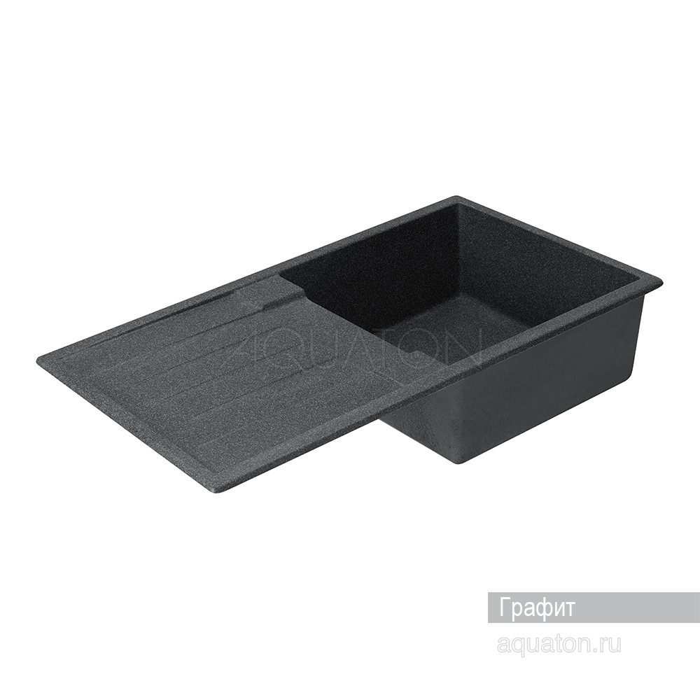 Мойка для кухни из литого мрамора графит 50х86см AQUATON Верона 1A710032VR210