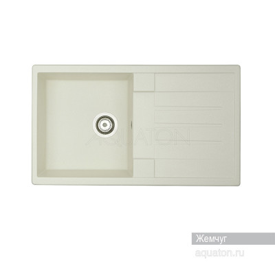 Мойка для кухни из литого мрамора жемчуг 50х86см AQUATON Верона 1A710032VR240