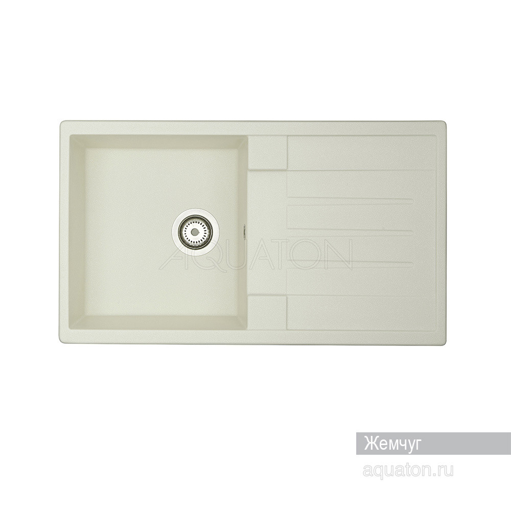 Мойка для кухни из литого мрамора жемчуг 50х86см AQUATON Верона 1A710032VR240