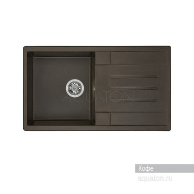 Мойка для кухни из литого мрамора кофе 50х86см AQUATON Верона 1A710032VR280