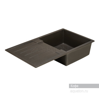 Мойка для кухни из литого мрамора кофе 50х86см AQUATON Верона 1A710032VR280