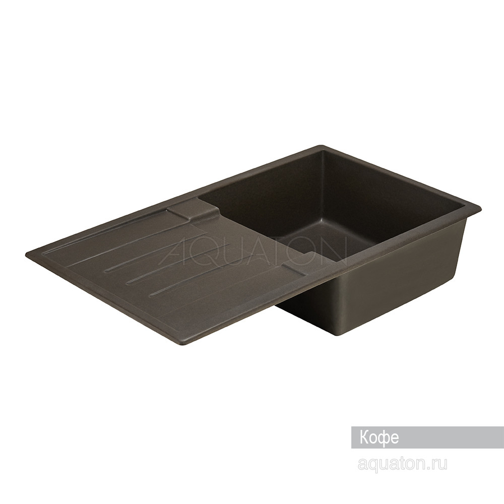 Мойка для кухни из литого мрамора кофе 50х86см AQUATON Верона 1A710032VR280