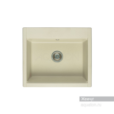 Мойка для кухни из литого мрамора жемчуг 51х60см AQUATON Делия 1A715232LD240