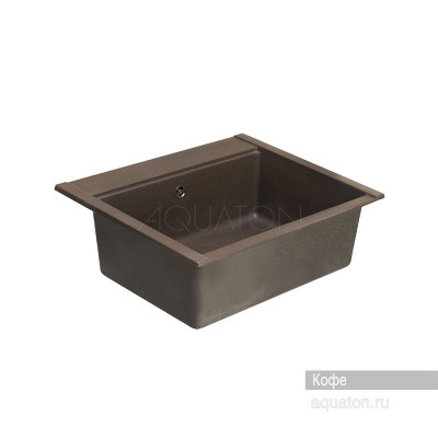 Мойка для кухни из литого мрамора кофе 51х60см AQUATON Делия 1A715232LD280