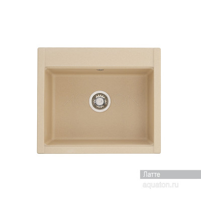 Мойка для кухни из литого мрамора латте 51х60см AQUATON Делия 1A715232LD260