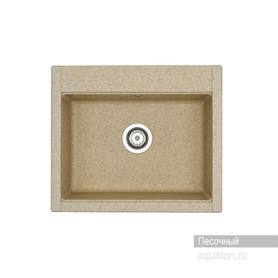 Мойка для кухни из литого мрамора песочная 51х60см AQUATON Делия 1A715232LD220