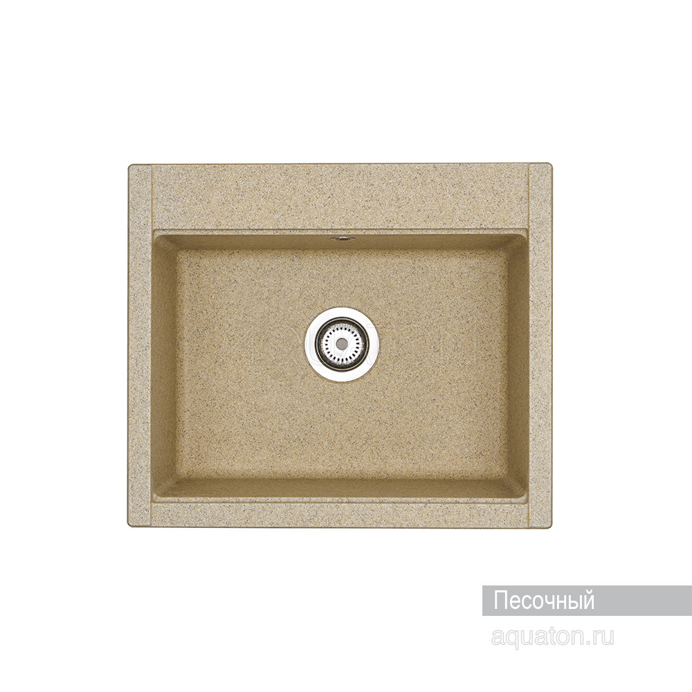 Мойка для кухни из литого мрамора песочная 51х60см AQUATON Делия 1A715232LD220