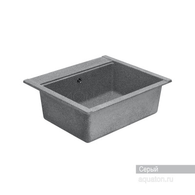 Мойка для кухни из литого мрамора серая 51х60см AQUATON Делия 1A715232LD230