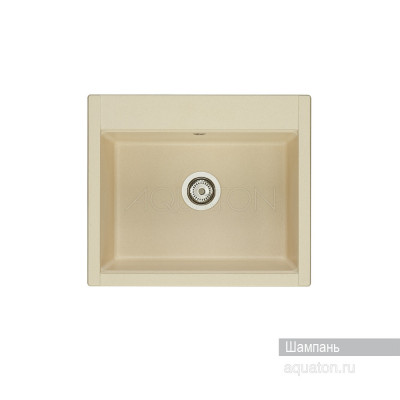 Мойка для кухни из литого мрамора шампань 51х60см AQUATON Делия 1A715232LD290