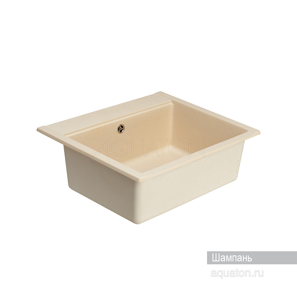 Мойка для кухни из литого мрамора шампань 51х60см AQUATON Делия 1A715232LD290