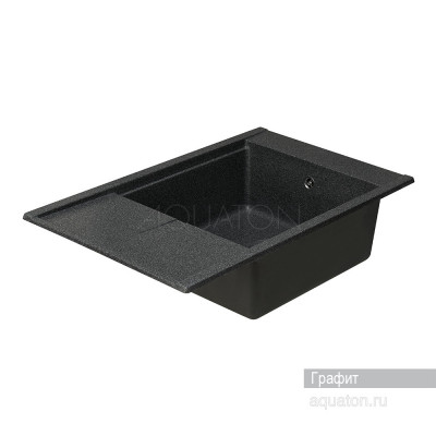 Мойка для кухни из литого мрамора графит 51х78см AQUATON Делия 1A715132DE210
