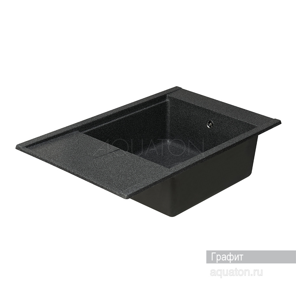 Мойка для кухни из литого мрамора графит 51х78см AQUATON Делия 1A715132DE210