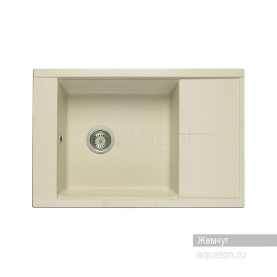 Мойка для кухни из литого мрамора жемчуг 51х78см AQUATON Делия 1A715132DE240