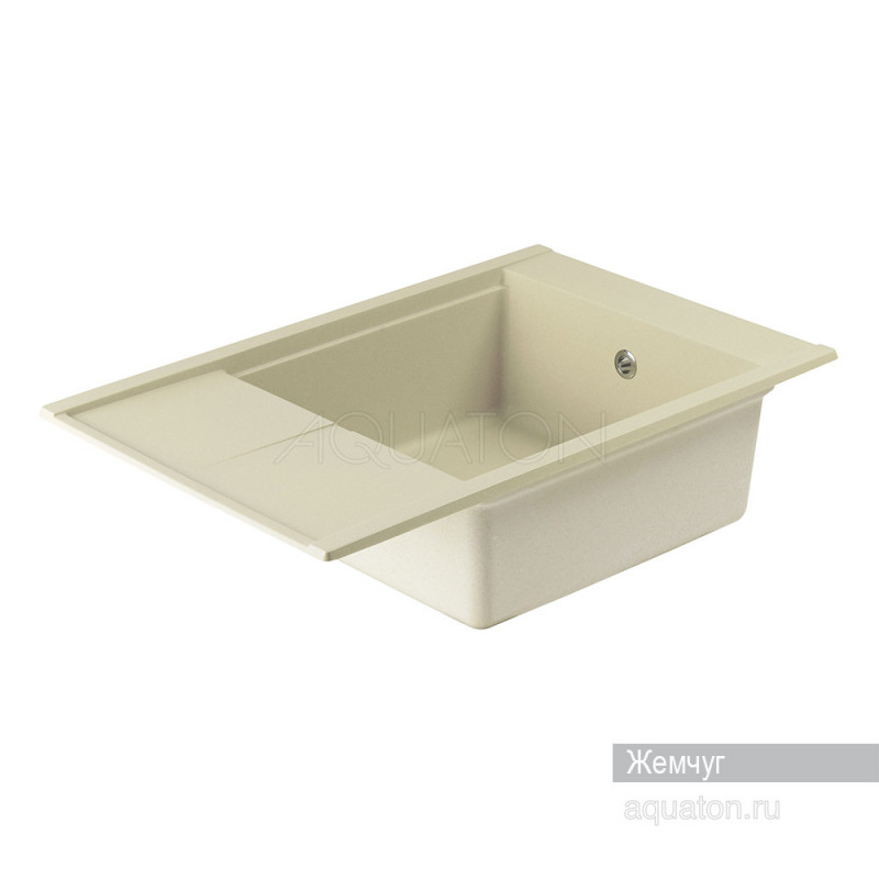 Мойка для кухни из литого мрамора жемчуг 51х78см AQUATON Делия 1A715132DE240
