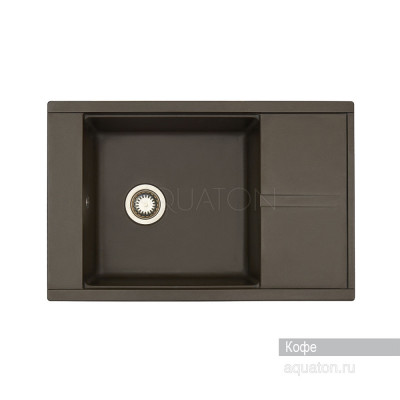 Мойка для кухни из литого мрамора кофе 51х78см AQUATON Делия 1A715132DE280
